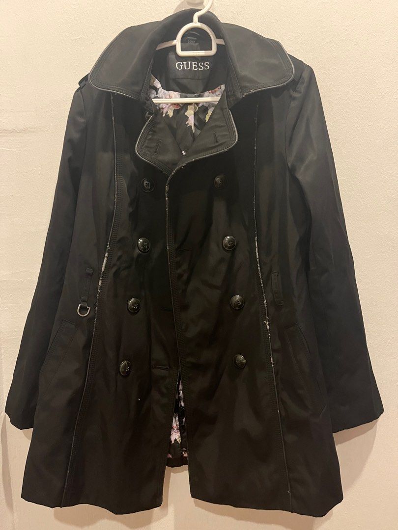 Guess black deals trench coat