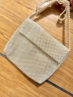 Handmade Pearl Flap Bag