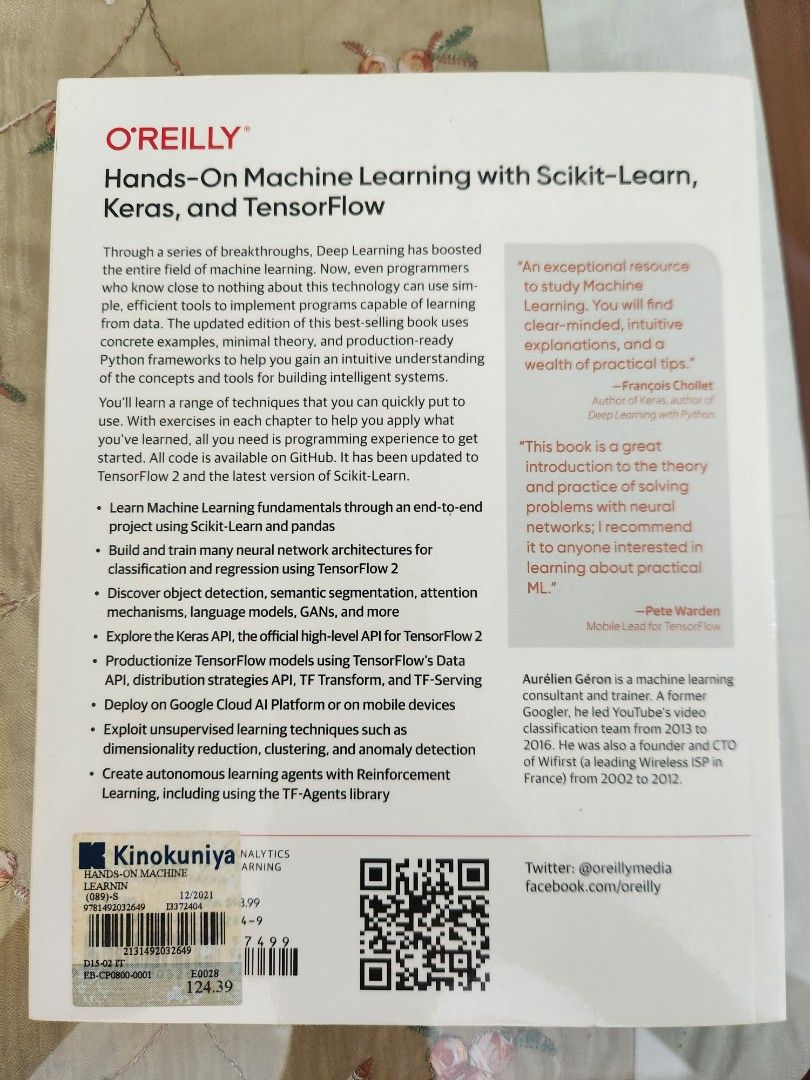 Hands On Machine Learning with Scikit Learn Keras Tensorflow
