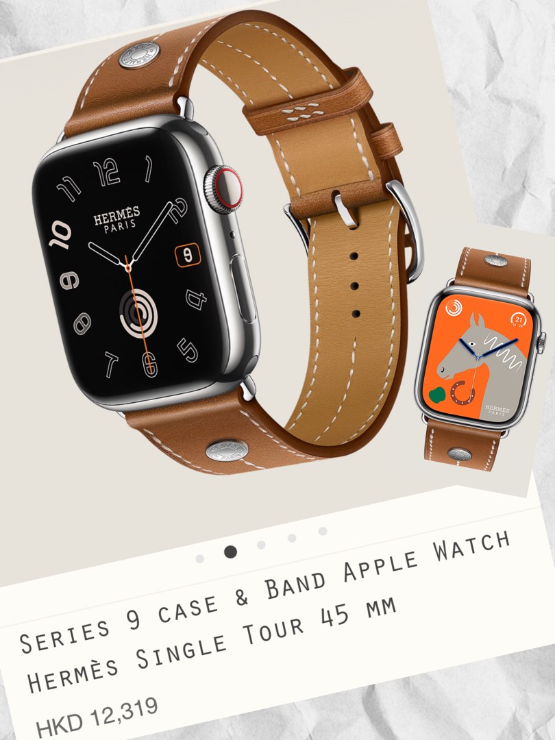 【預定】香港Hermes 愛馬仕Apple Watch S9 鈕扣Single Tour 45MM