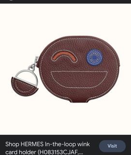 Hermes In the Loop Wink Coin Case Chevre Nata U Engraved