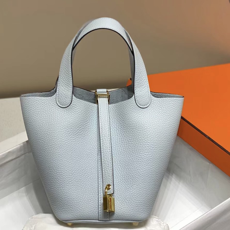 Hermes Picotin 22 Deep Blue Clemence, Luxury, Bags & Wallets on Carousell