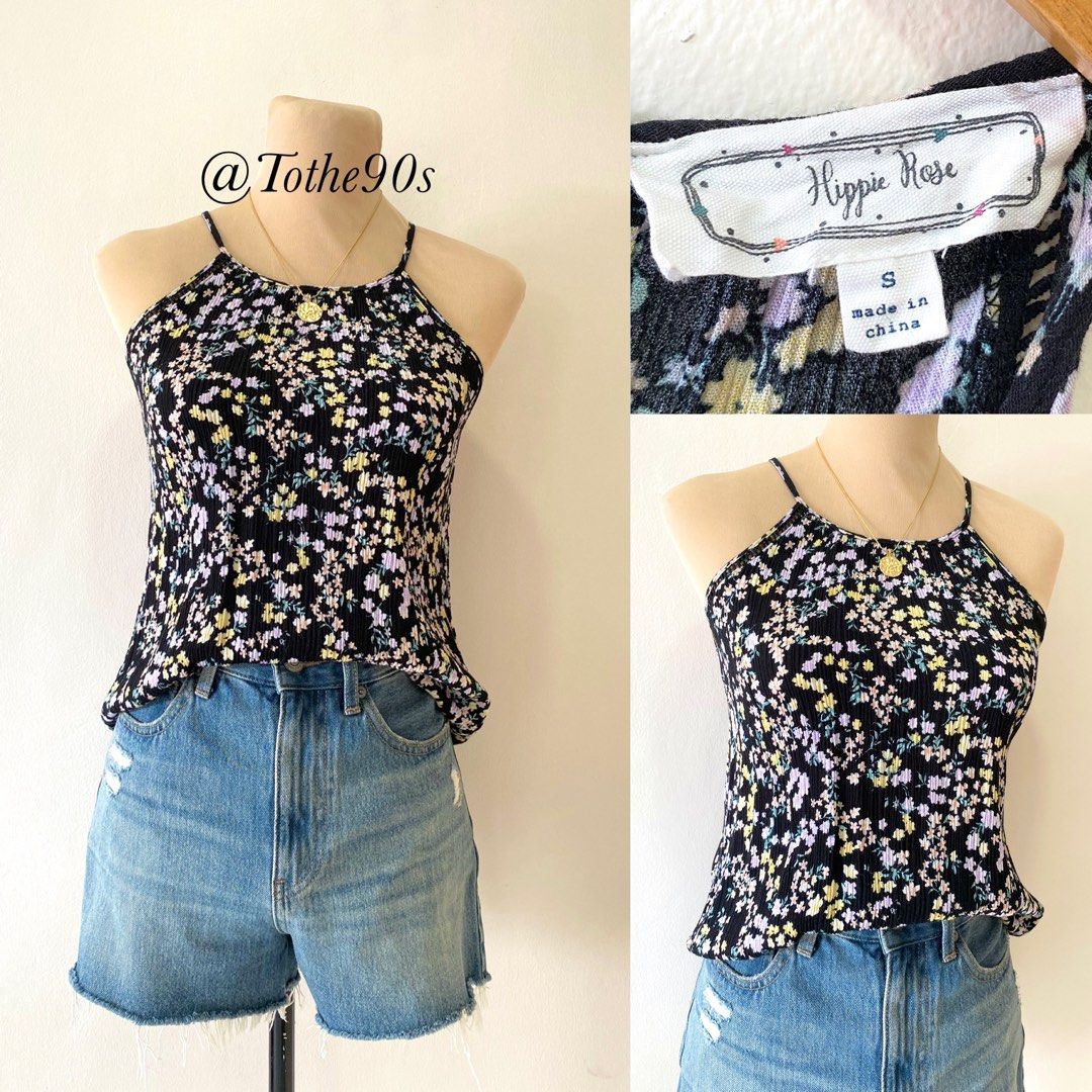 Hippie Rose Floral Top Women s Fashion Tops Sleeveless on Carousell