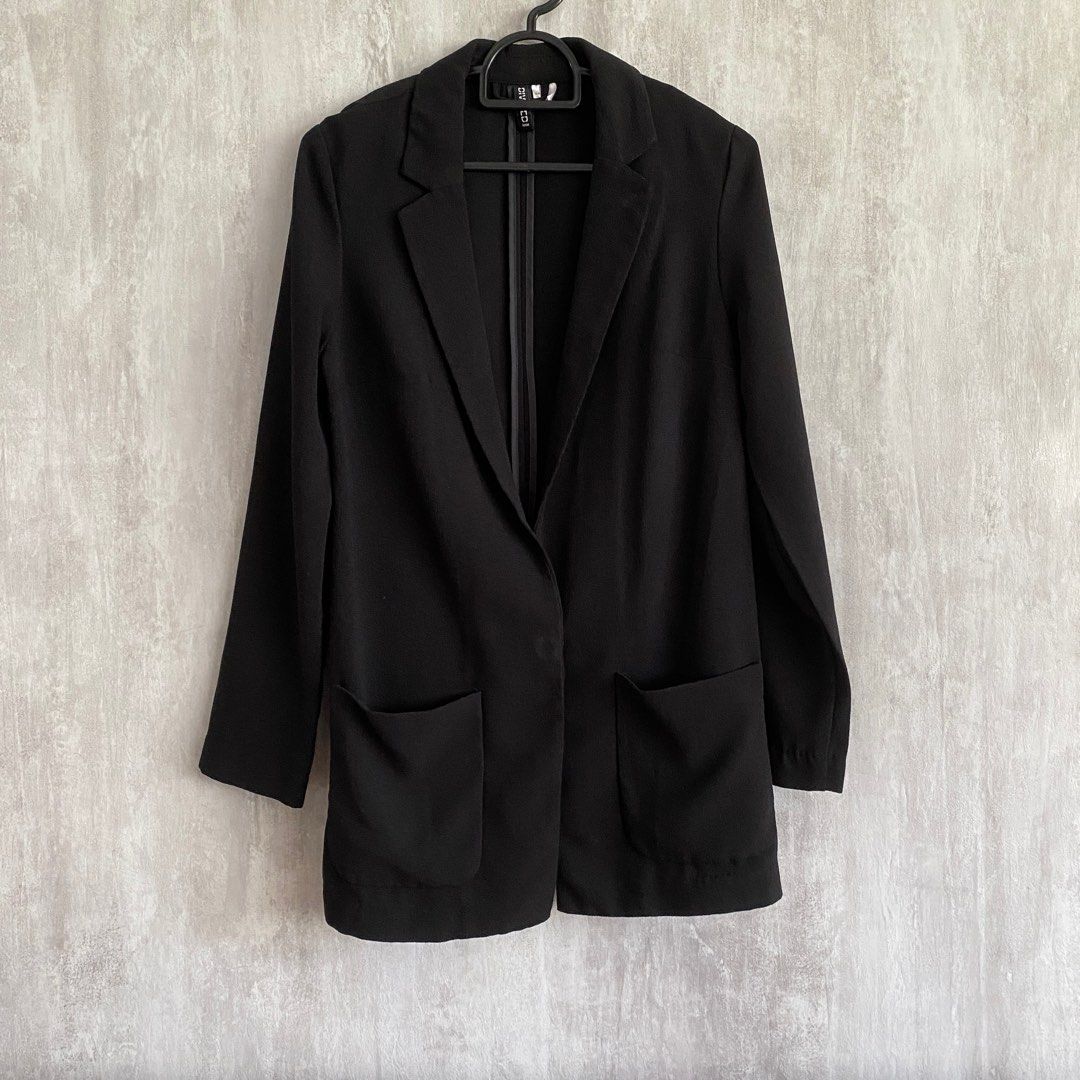 H M Black Thin Blazer Women s Fashion Coats Jackets and