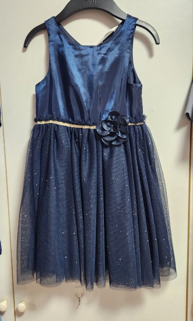Girls navy party dress outlet