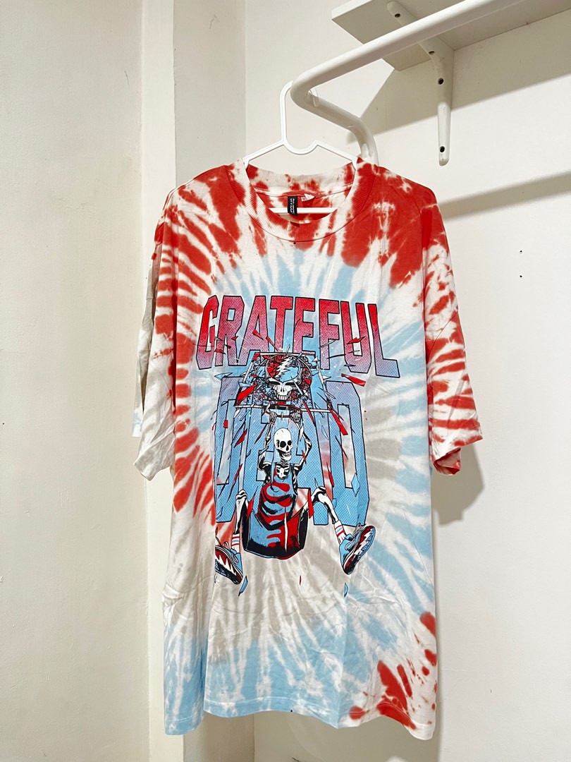 Grateful dead h&m tie dye oversized shirt, Men's Fashion, Tops & Sets,  Tshirts & Polo Shirts on Carousell