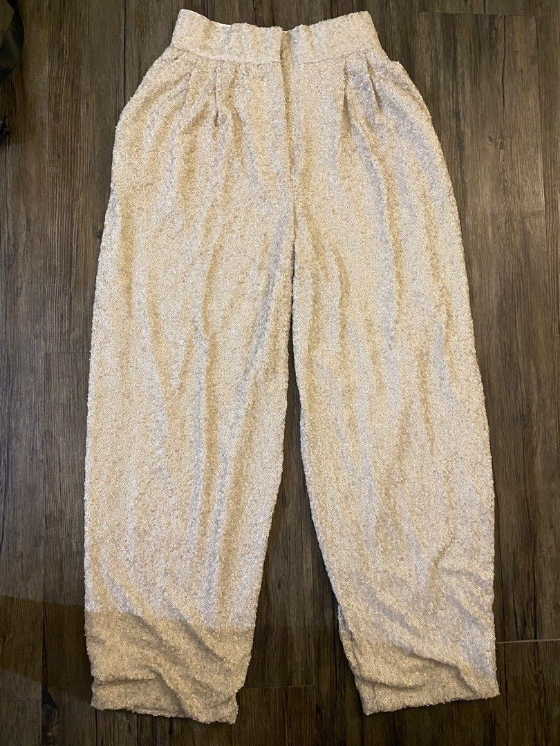 Gold sequin clearance pants h&m