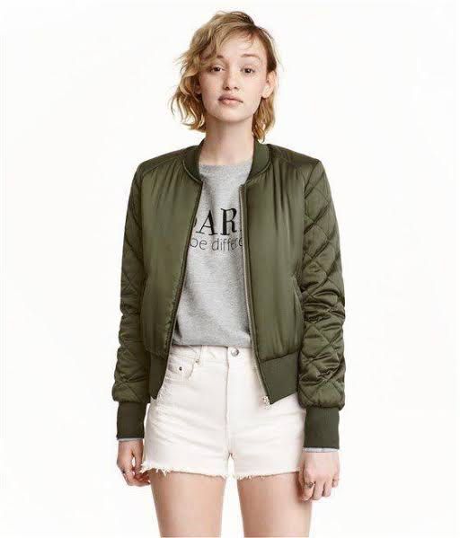 H M Satin Bomber Jacket Women s Fashion Coats Jackets and