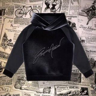 Hoodie Emporio Armani Velvet Neoprene Sweatshirt Authentic By CLG