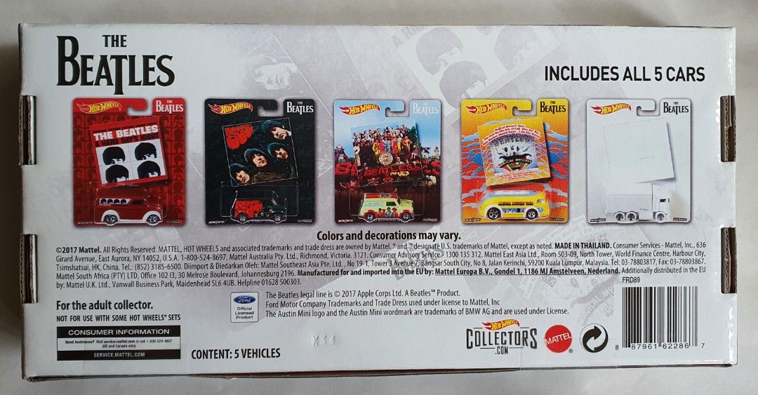 Hot wheels the beatles 5 car premium set on sale