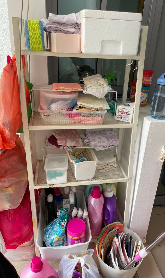 Ikea Metal Shelving Rack to be given away, Furniture & Home Living