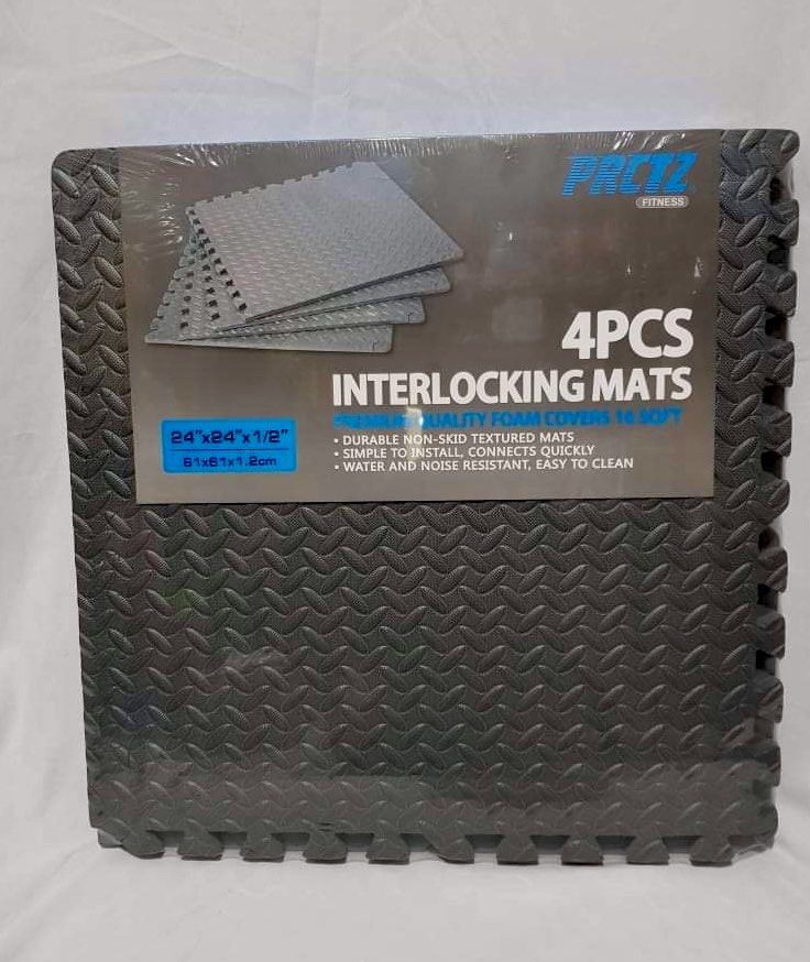 Interlocking Mats (Category: Exercise Mats) located in Las Pinas. Submitted by razoos (Listing ID 1255375420, Image 1). Description: Pictures grabbed from where i bought it. PM me for actual pictures. PRCTZ Interlocking Mat 24”x24”x 1/2 inch 61 x 61 1.2cm premium quality FOAM DURABLE NON-SKID TEXTURED MATS SIMPLE TO INSTALL , CONNECTS QUICKLY WATER AND NOISE RESISTANT EASY TO CLEAN.
