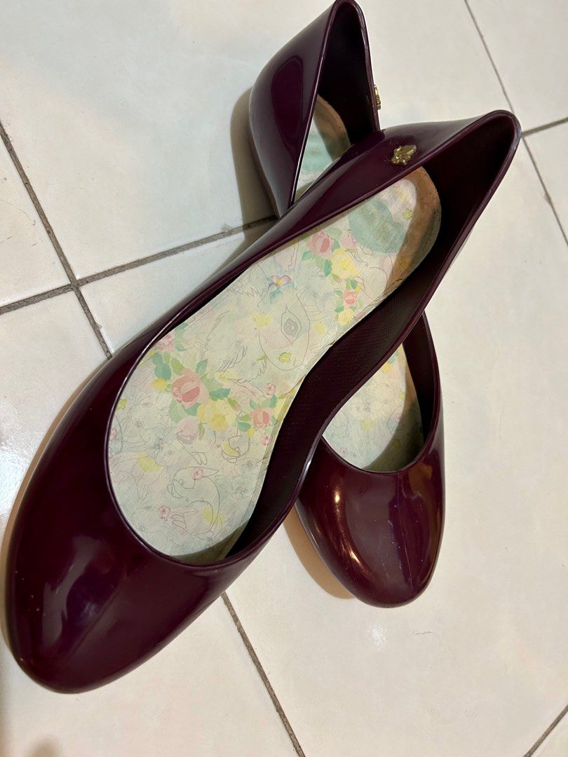Jelly Bunny Maroon flat shoes Women s Fashion Footwear Flats on
