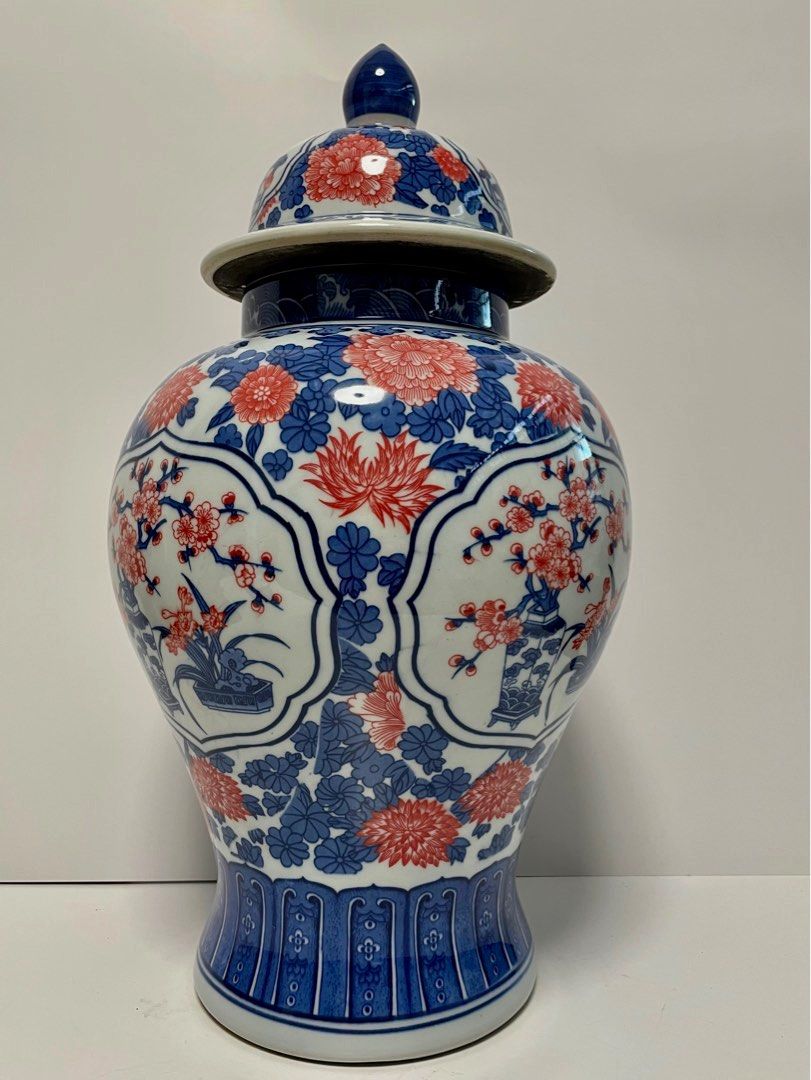 Jingdezhen blue and white glaze red porcelain JiangJun Guan 景德镇
