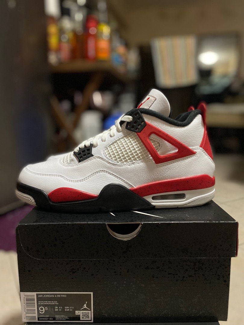 Jordan 4 Red Cement, Men's Fashion, Footwear, Sneakers on Carousell