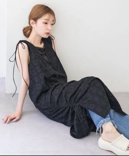 Kastane 抽繩純棉蕾絲洋裝