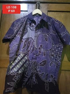 Kemeja Batik Pria ungu