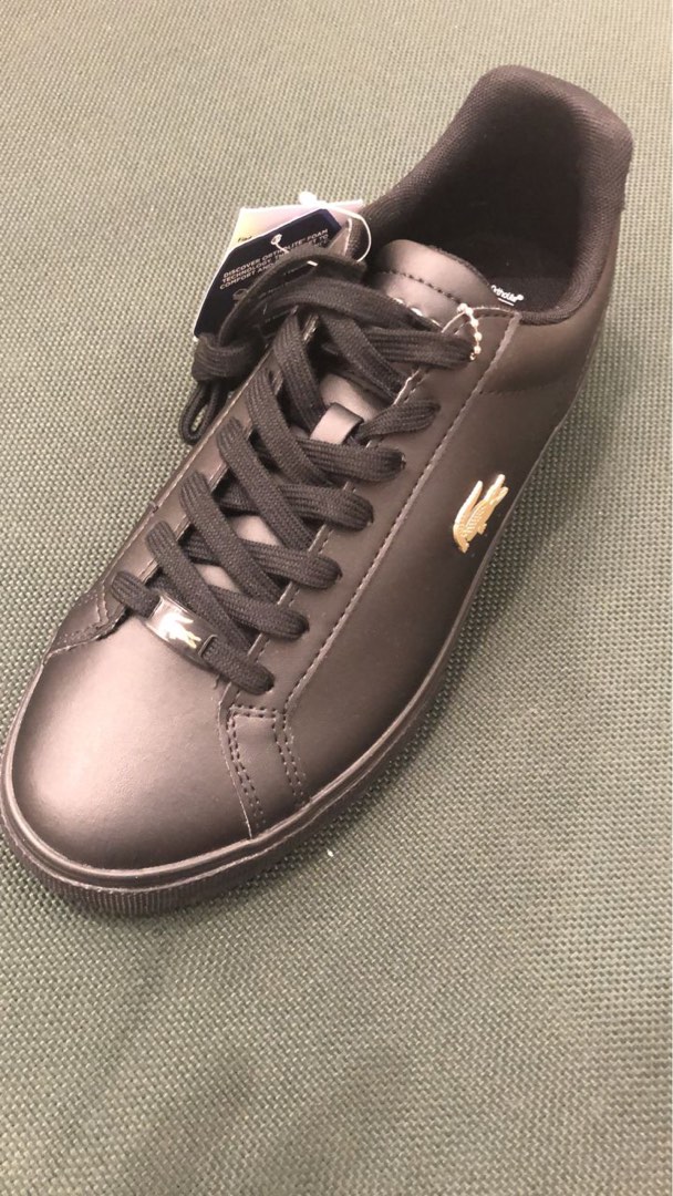 Lacoste black deals leather shoes