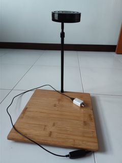 Led Plant Solid Wood Light Stand