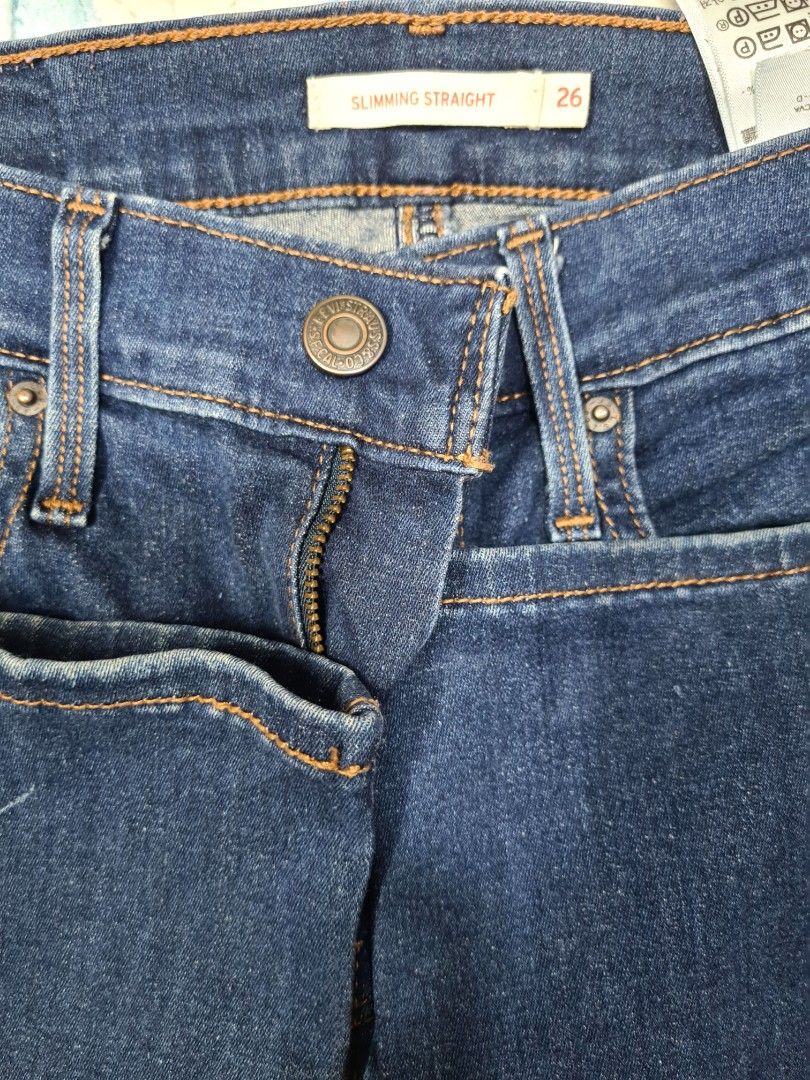 Levis slimming straight W26 L30 Women s Fashion Bottoms Jeans Leggings on Carousell