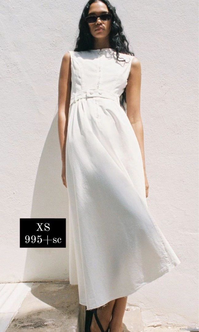 Zara Denim Long Sleeve Dress 8197/079/406 In Size S