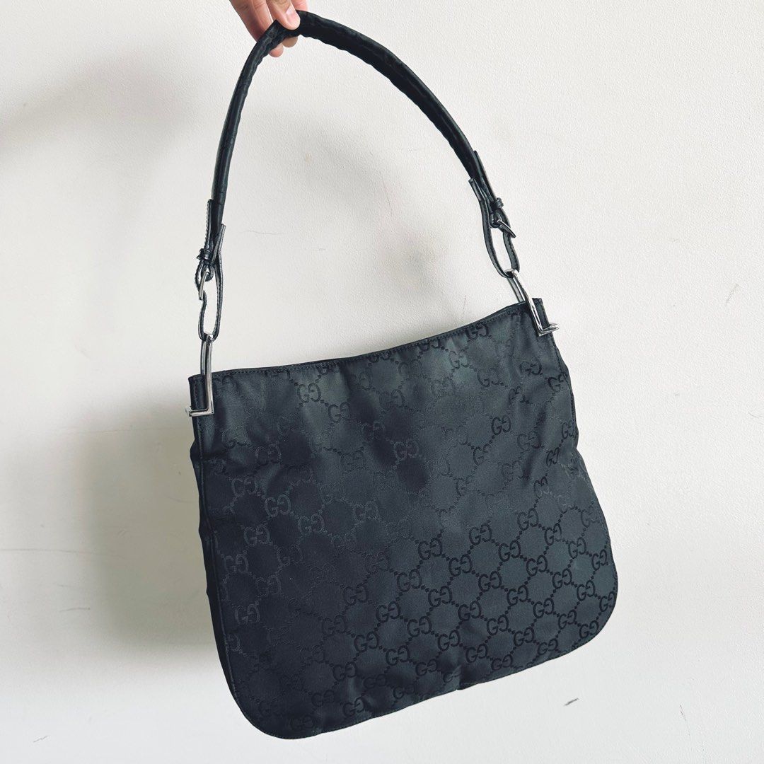 Gucci monogram bag black discount