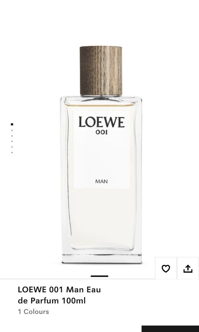 Loewe 001 75ml經典男香事後清晨, 美容＆化妝品, 健康及美容- 香水＆香