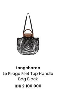 Longchamp Le Pliage Filet top handle Black
