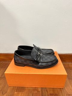 Louis Vuitton Burgundy Epi Leather Major Loafers Size 44 Louis