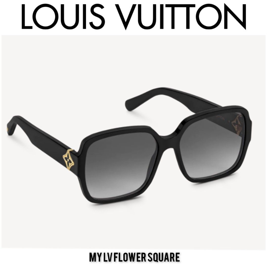 LOUIS VUITTON Sunglasses MY LV Chain Pilot Metal Gold Brown Z1539E