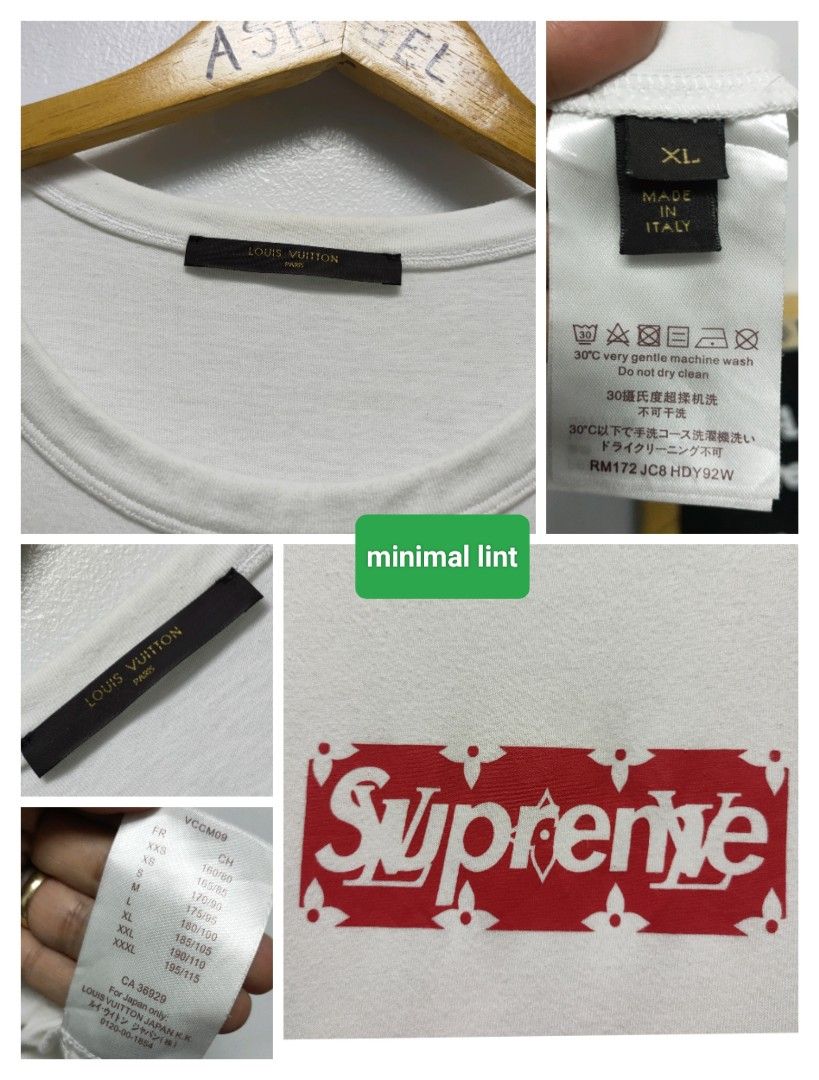 Supreme x LV Louis Vuitton Tee Shirt, Luxury, Apparel on Carousell
