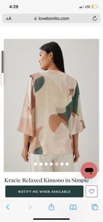 Love bonito (XS) Kracie Relaxed Kimono in Simple Pleasures