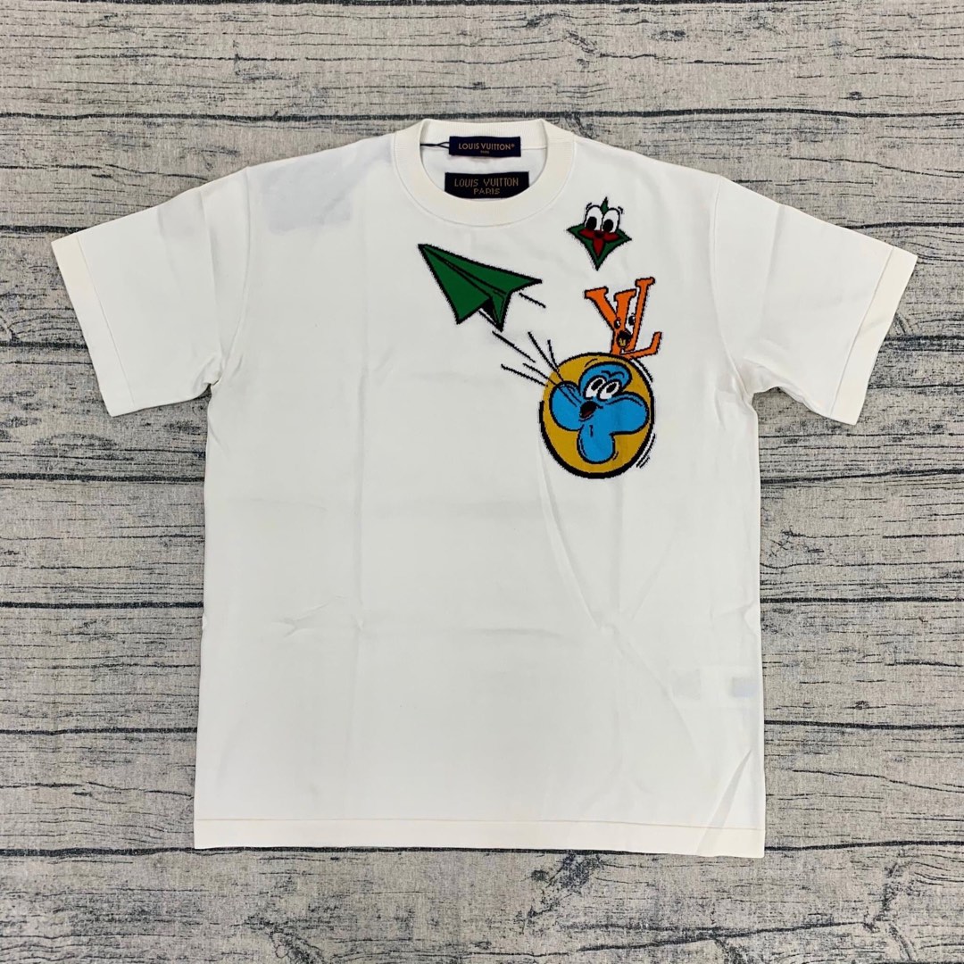 LOUIS VUITTON LV SS21 Cartoon Logo Print For Men White 1A8PUV