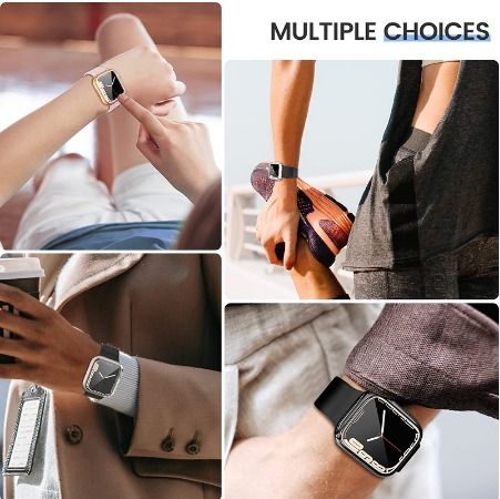 Magnetic strap case for iwatch band 45mm 44mm 40mm 41mm 42mm 38mm