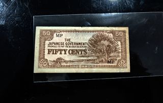 Malaya WWII 1942-1945 50 Cents Banknote Currency F
