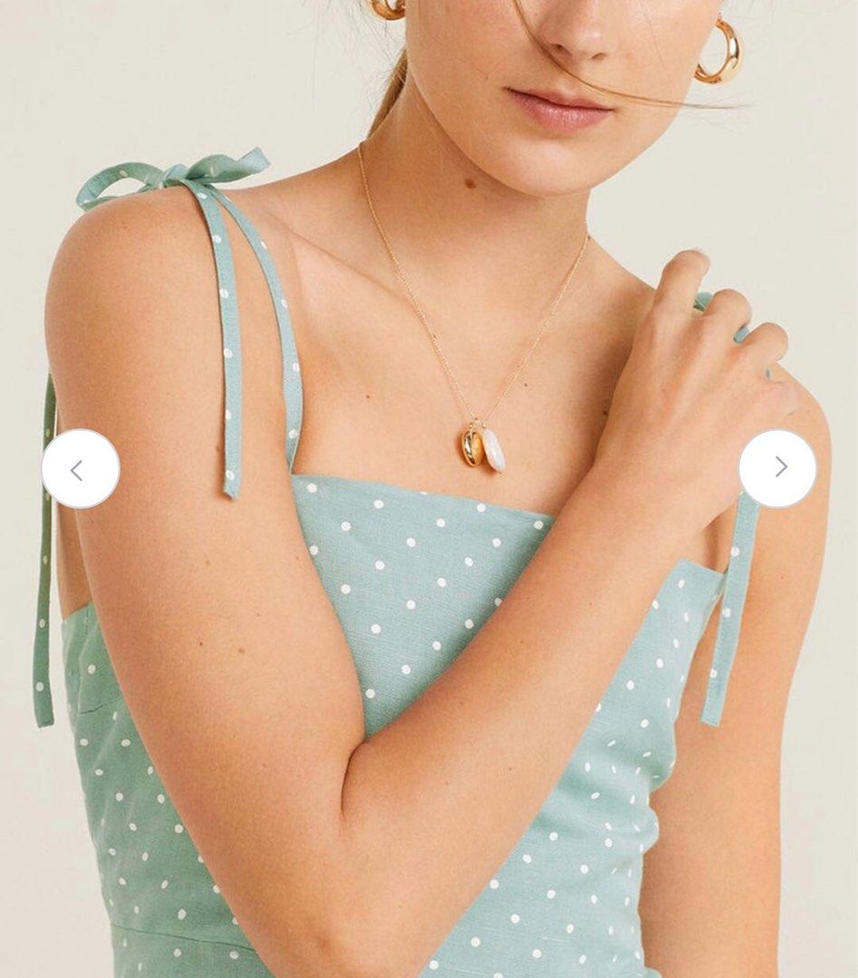 Mango polka dot midi dress sales
