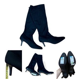 M&S Boots Size 38 (Black Suede)