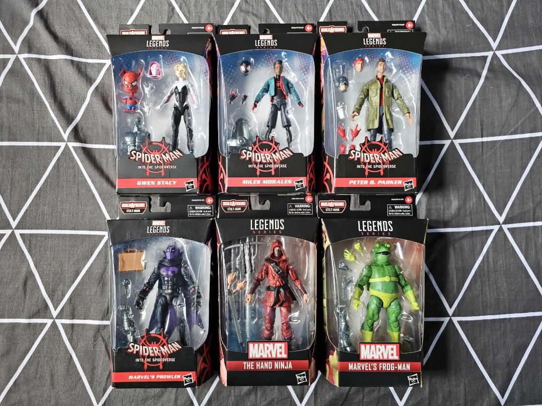 Marvel Legends Stiltman Wave Set of 6 Into The Spiderverse, Hobbies