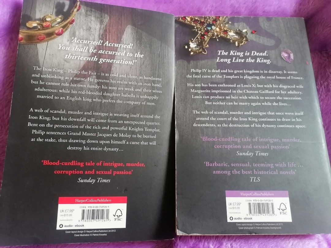 Vintage titles Maurice druon Twobook bundle the iron king the