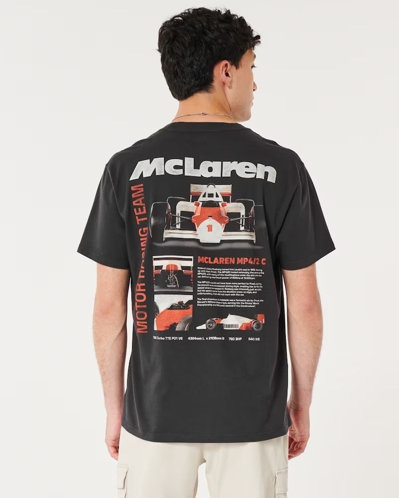 McLaren Formula 1 X Hollister Black Graphic T-Shirt, Men's Fashion, Tops &  Sets, Tshirts & Polo Shirts on Carousell