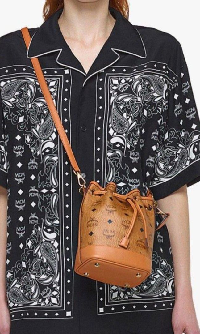 Mcm heritage drawstring bucket bag shop