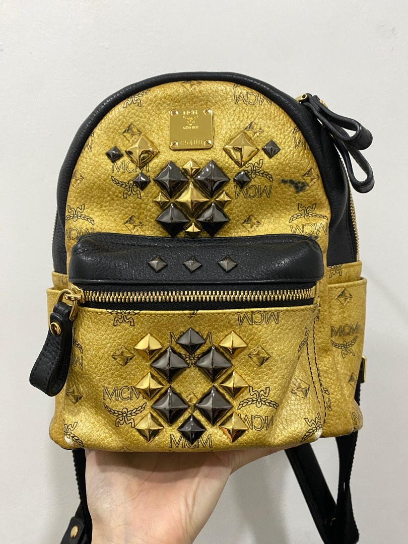 MCM Mini Backpack in Gold