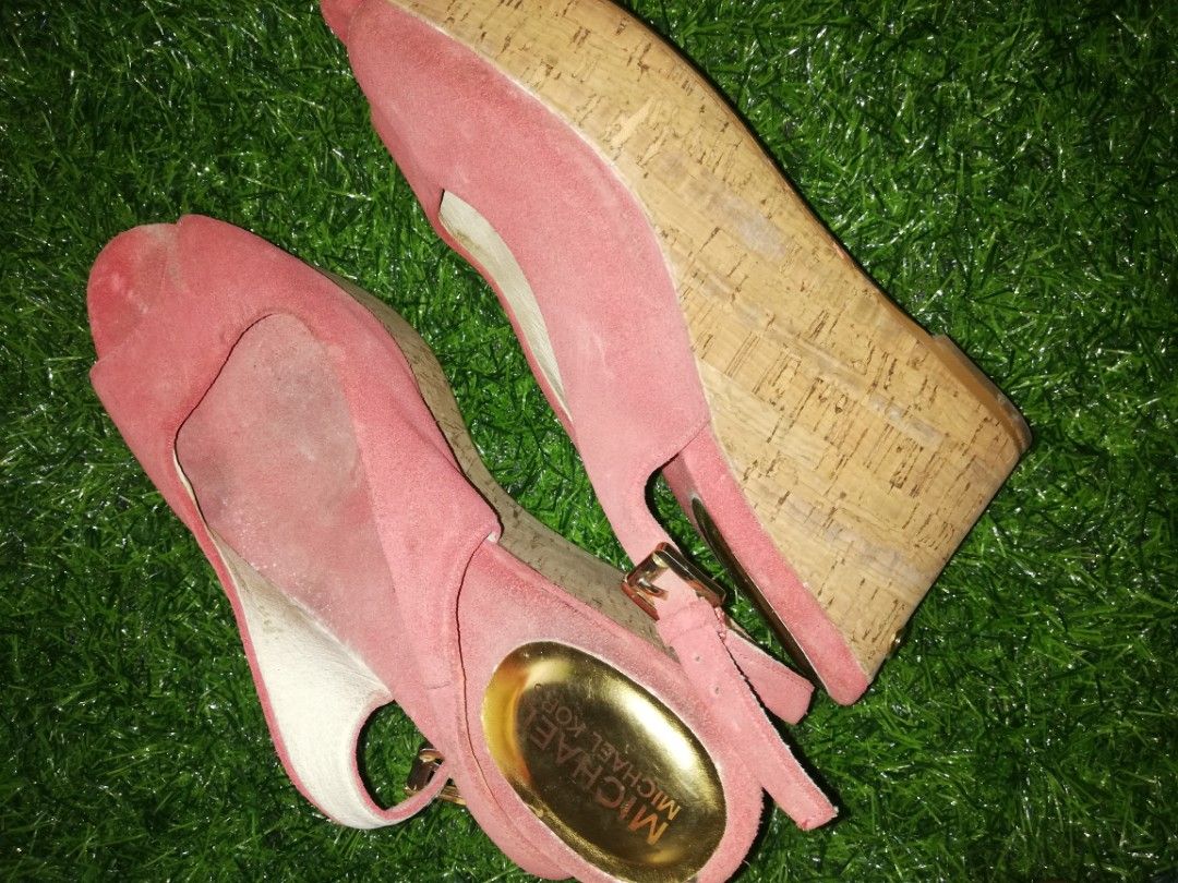 Michael kors hot sale cork wedges
