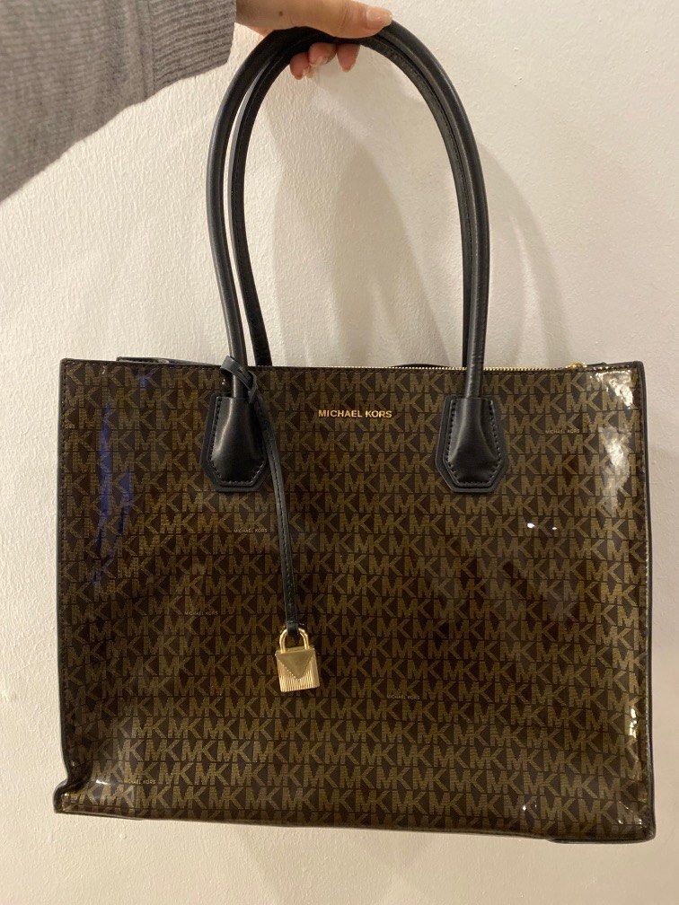 Michael kors glossy tote clearance