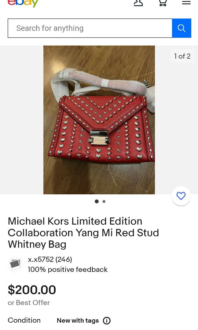 Michael kors x yang mi whitney large studded leather convertible shoulder bag top