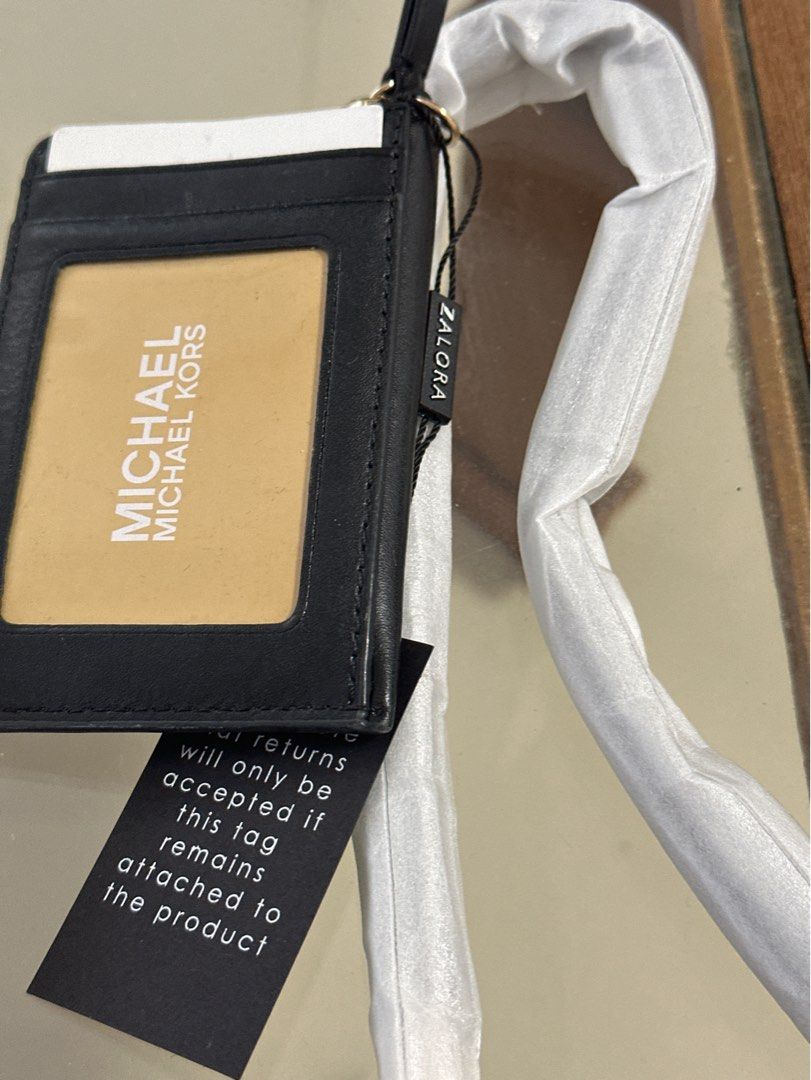 Michael michael kors jet set store charm small leather id lanyard