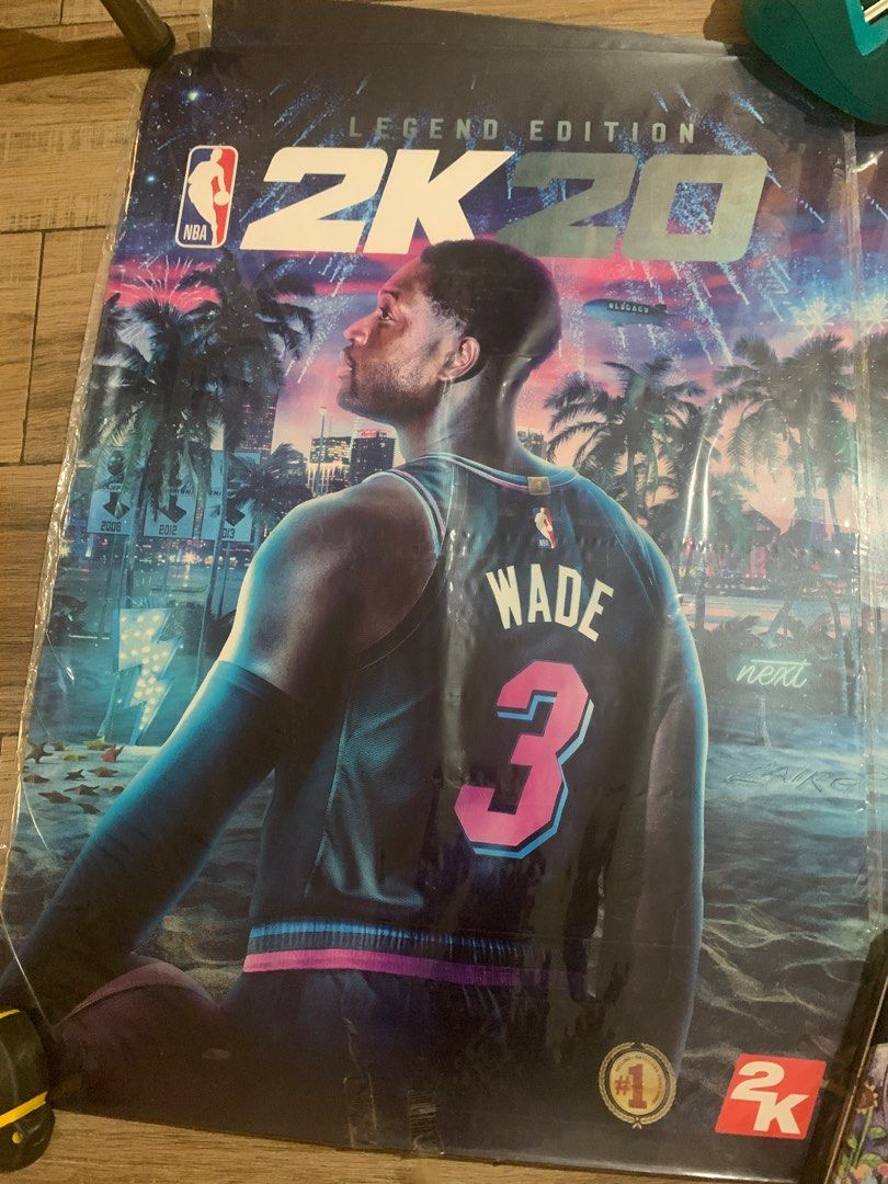 nba 2k20 legend edition dwyane wade poster 2 pcs available