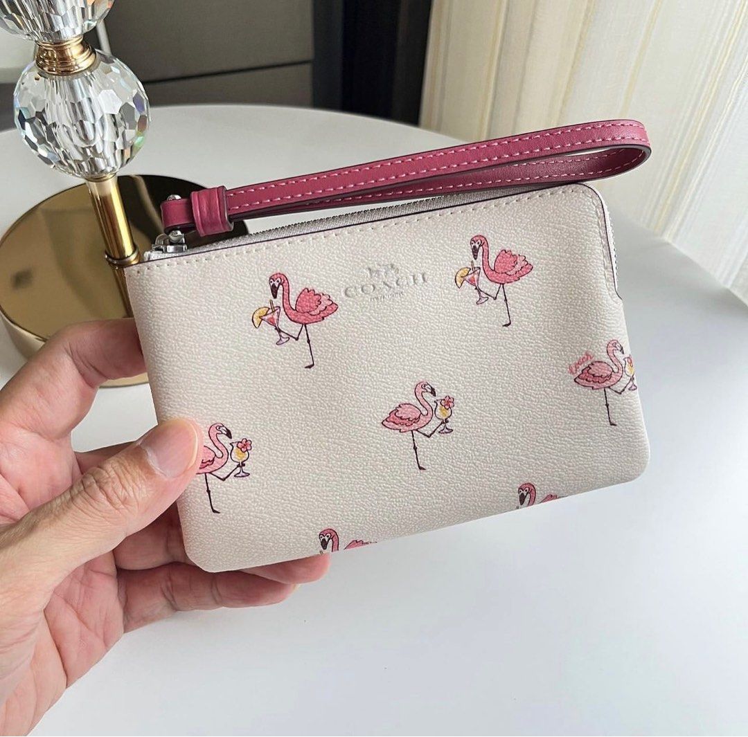 Coach pink flamingo purse top