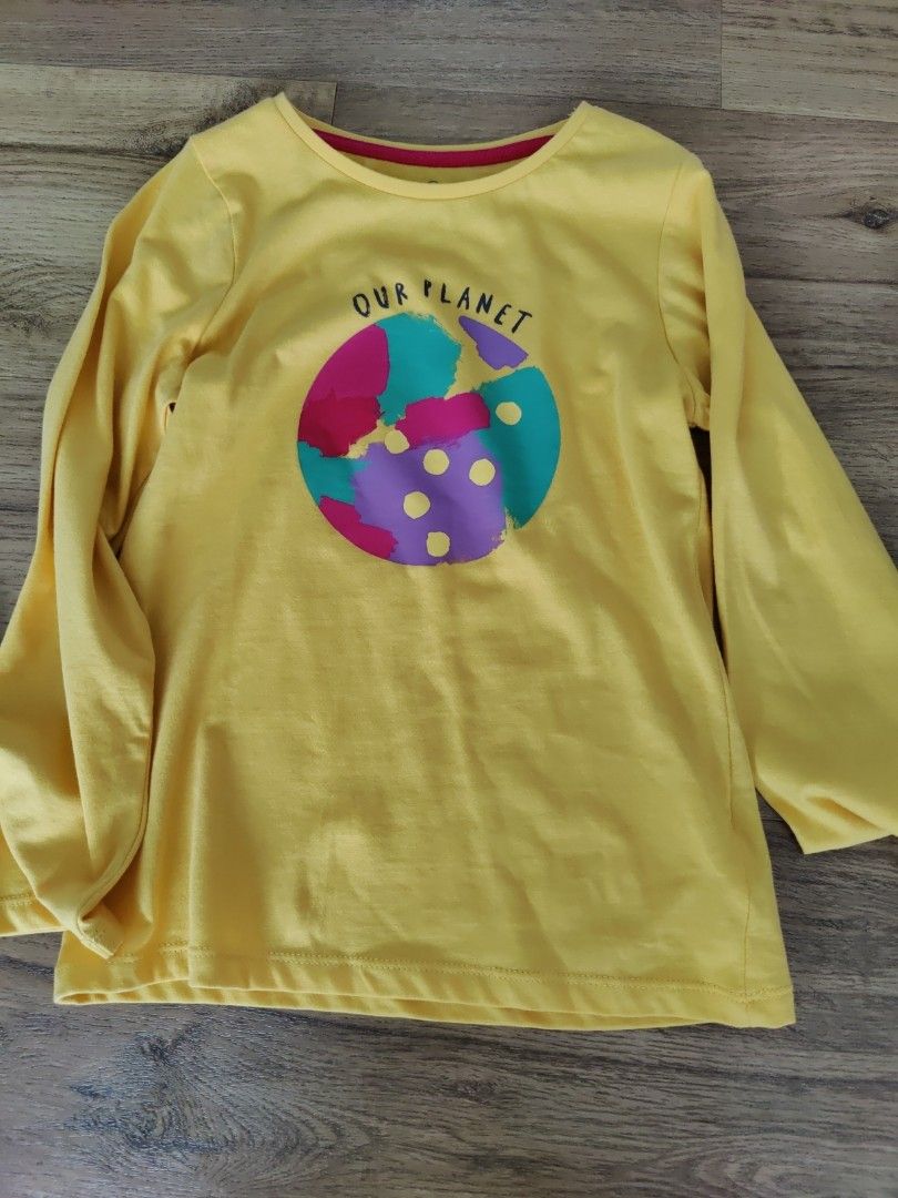 Girls yellow clearance long sleeve shirt