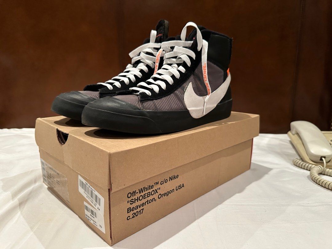 Nike Blazer Mid Off White Grim Reaper Men s Fashion Footwear